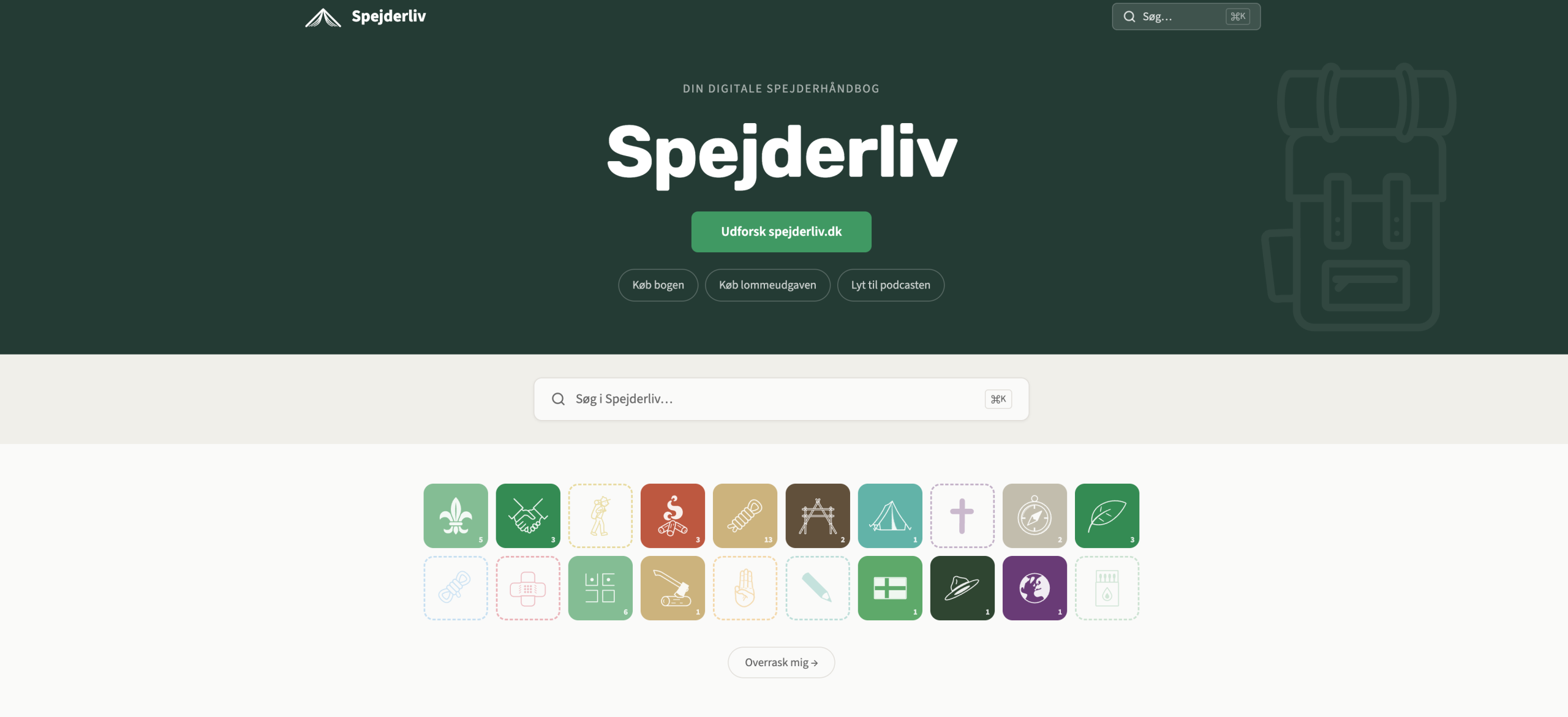 Forsiden på spejderliv.dk